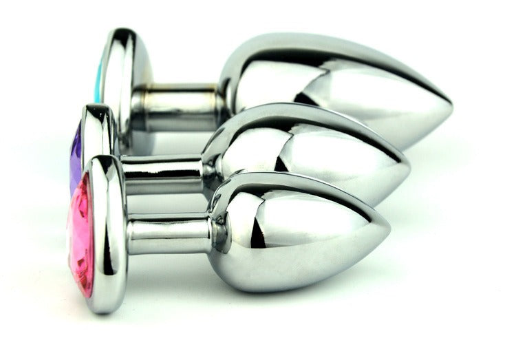 Plug Anal Métal Cœur Cristal – Finition Premium
