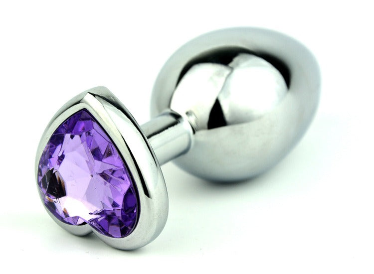 Plug Anal Métal Cœur Cristal – Finition Premium