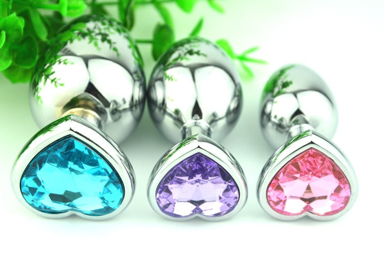 Plug Anal Métal Cœur Cristal – Finition Premium
